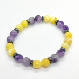 Pulsera de Amatista con Calcita