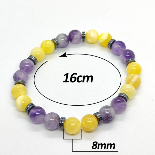 Pulsera de Amatista con Calcita