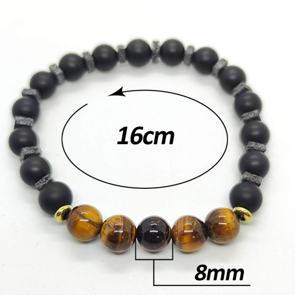 Pulsera de Basalto con Ojo de Tigre