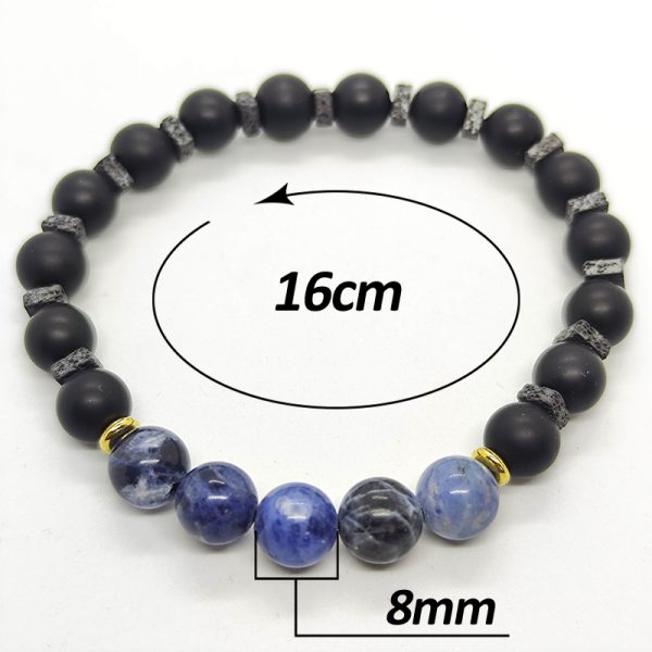Pulsera de Basalto con Sodalita