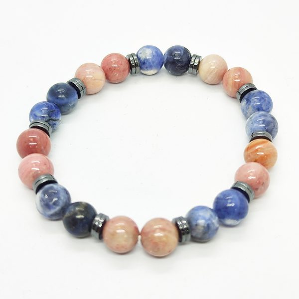 Pulsera de rodonita con sodalita