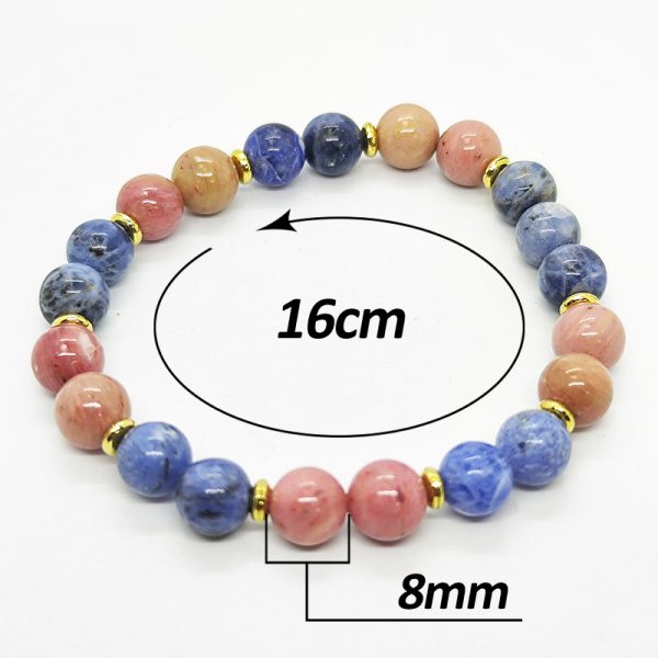 Pulsera de rodonita con sodalita