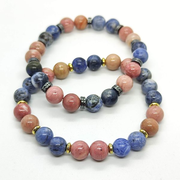 Pulsera de rodonita con sodalita