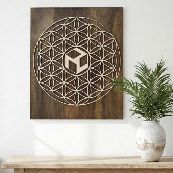 Cuadro de Madera 30 x 40 cm - Flor de la Vida Antahkarana