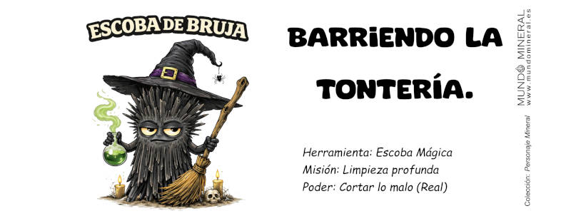 Taza "Escoba de Bruja" - Cianita Negra | Colección Personaje Mineral - Imagen 3