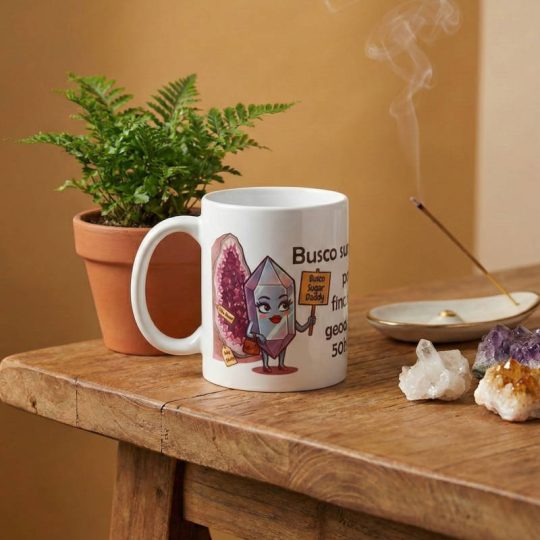 Taza de humor geológico: busco sugar daddy para financiar geoda de 50kg.